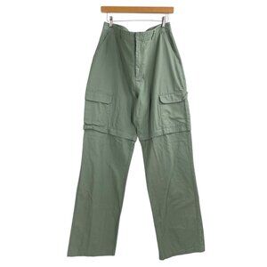Collusion Green Ripstop Convertible Zip Off Cargo Pants Mens Size 34 Gorpcore